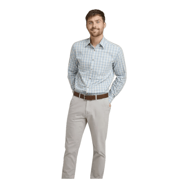 Double Two Brushed Cotton Check Long Sleeve Shirt