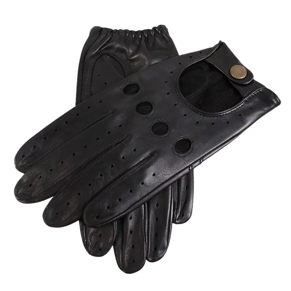 Dents Leather Driving Gloves in Black