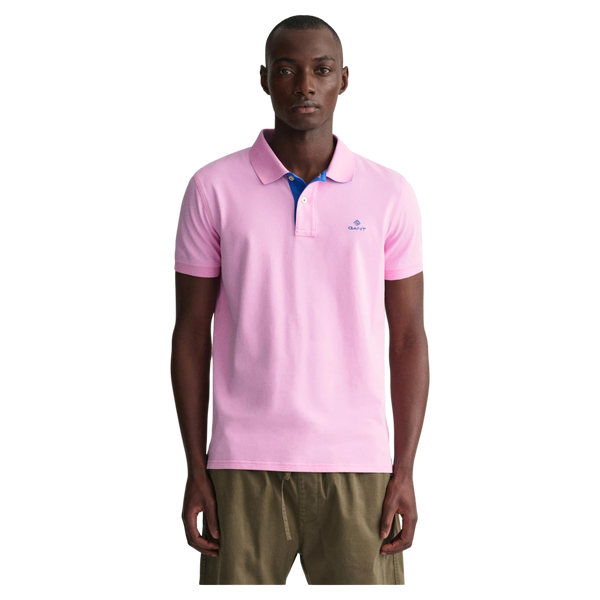 GANT Contrast Collar Pique Short Sleeve Rugger