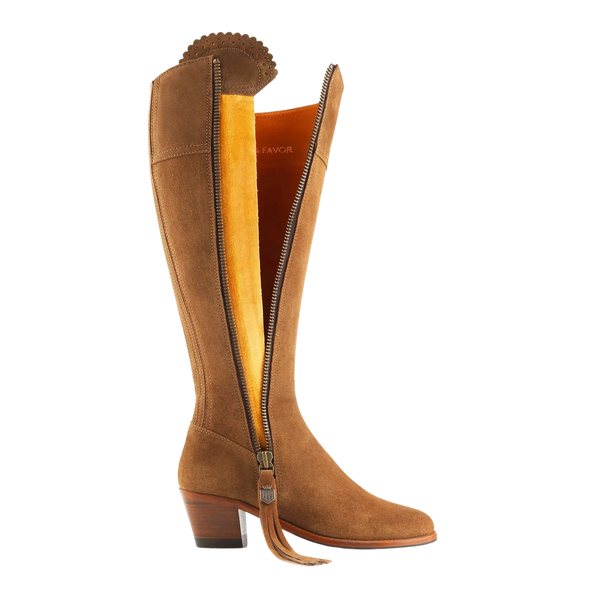 Fairfax & Favor Regina Heeled Regular Boots for Women in Tan