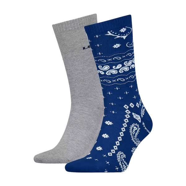 Levi's Regular Cut Bandana 2 Pack of Socks for Men