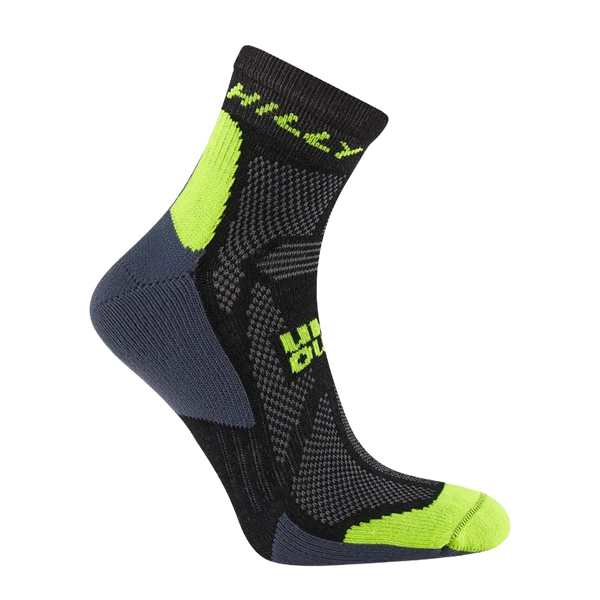 Hilly Off Road Anklet Sock for Men in Black & Yellow