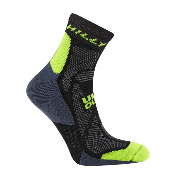 Hilly Off Road Anklet Sock in Black & Yellow