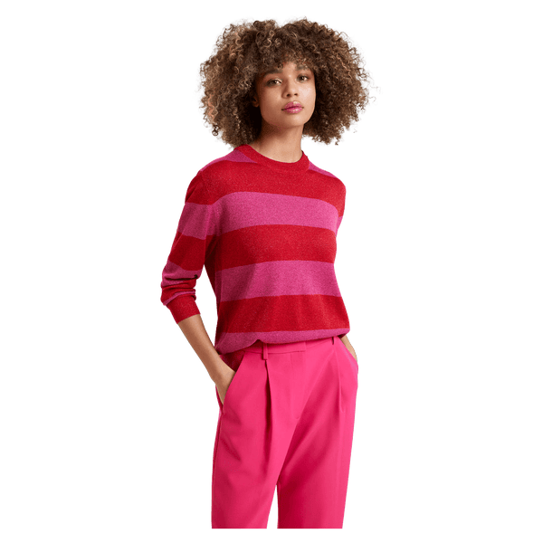 Great Plains Sparkle Stripe Knit Crew Neck Jumper