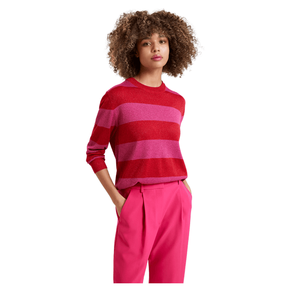 Great Plains Sparkle Stripe Knit Crew Neck Jumper for Women