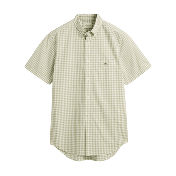 GANT Regular Fit Poplin Gingham Short Sleeve Shirt