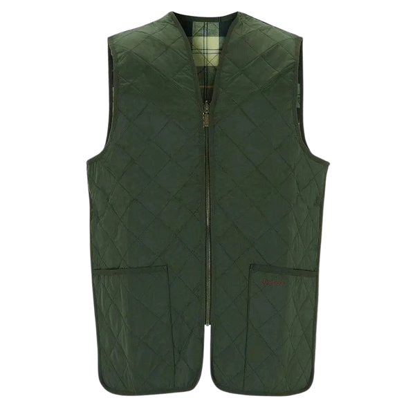 Barbour Mens Quilted Waistcoat/Zip-in Liner in Olive & Ancient
