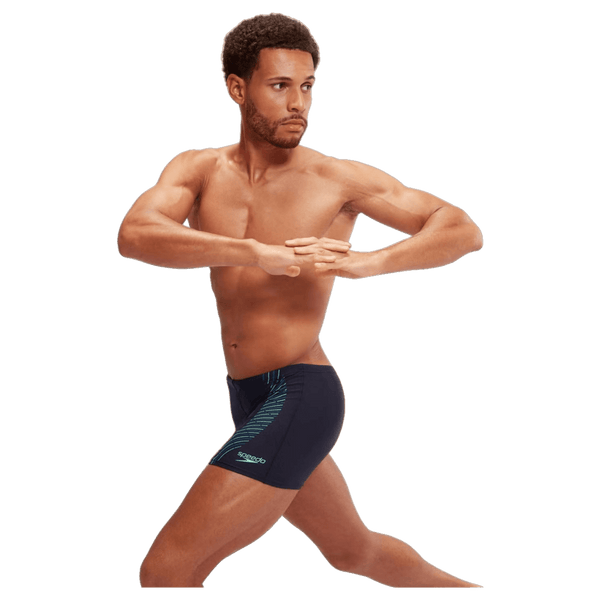 Speedo Duo Logo Print Aqua Shorts