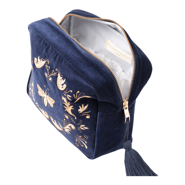 Elizabeth Scarlett Provencale Bee Velvet Wash Bag