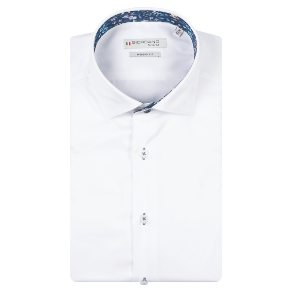 Giordano Plain Shirt With Floral Liberty Fabric Trim