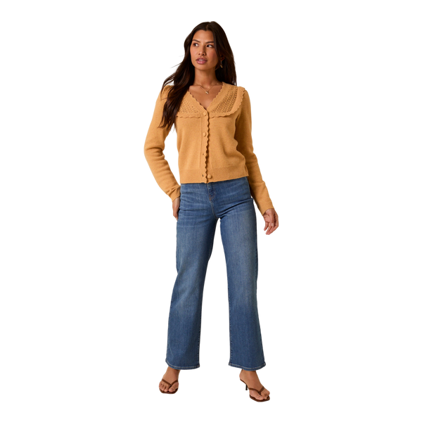 Nobody's Child Pointelle Yolk Cardigan