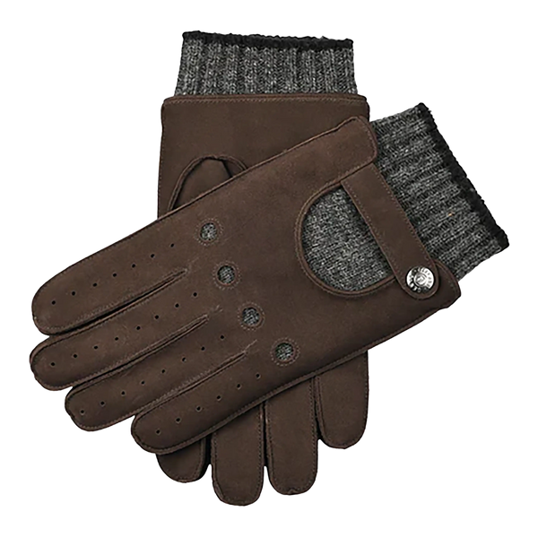 Dents Hambledon Wool Blend Lined Leather Nubuck Gloves for Men