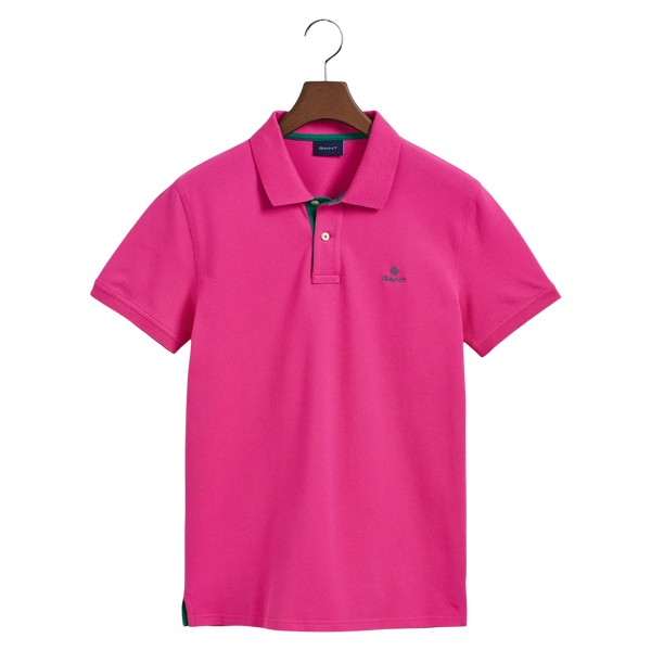 GANT Contrast Collar Pique Short Sleeve Rugger