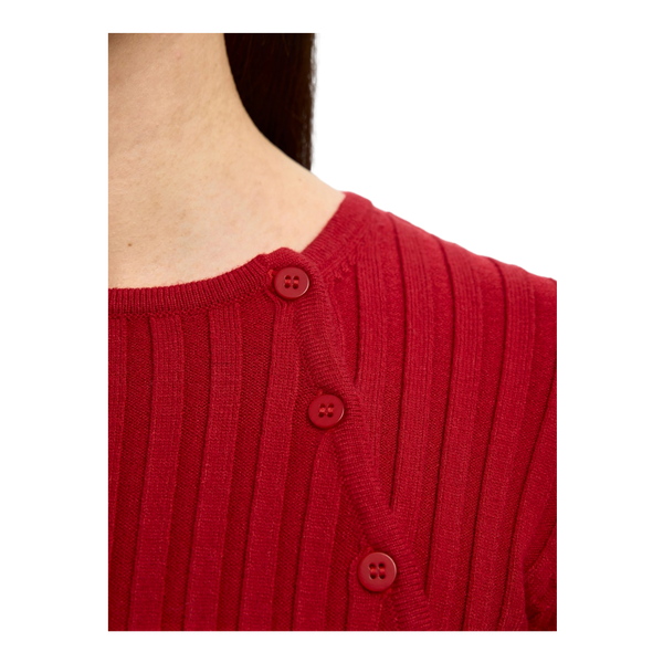 Selected Slfhelen Ls Knit Button O-neck Top