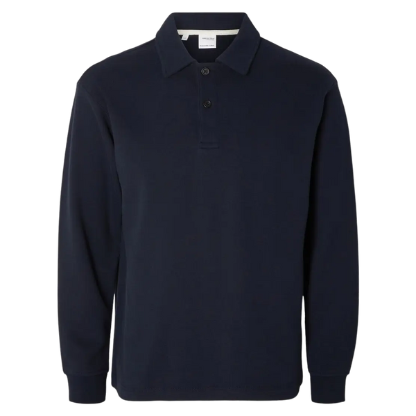 Selected Dap Long Sleeve Polo Shirt for Men