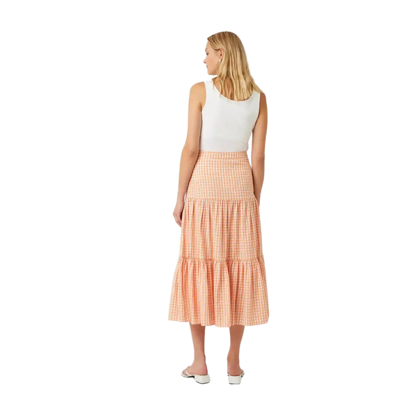 Great Plains Classic Gingham Tiered Midi Skirt for Women