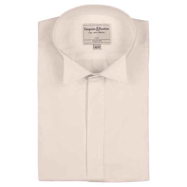 Simpson & Ruxton E Shirt WC Plain Fly for Men in White