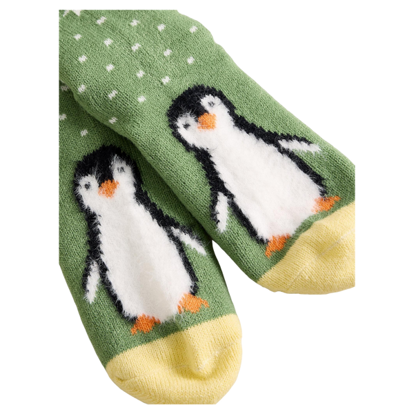 White Stuff Fluffy Penguin Cabin Sock