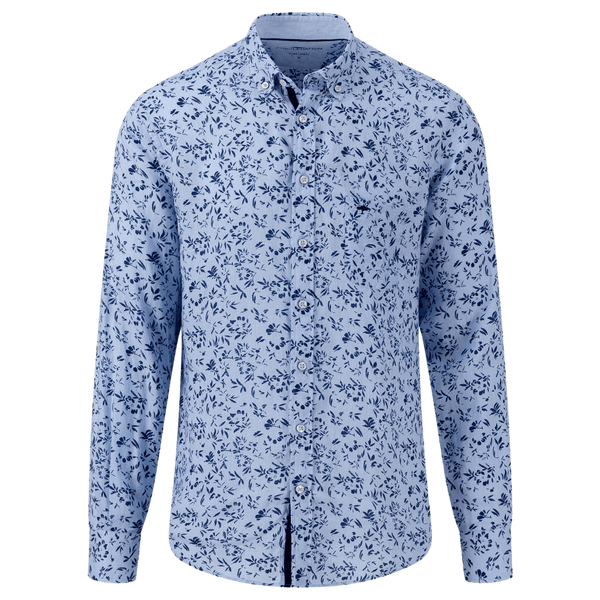 Fynch-Hatton Long Sleeve Linen Floral Shirt