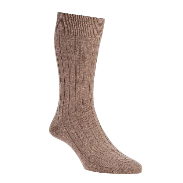 HJ Hall HJ160/2 Executive Socks for Men in Taupe
