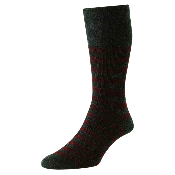 HJ Hall HJ973 Classic Stripe Wool Softop Socks for Men