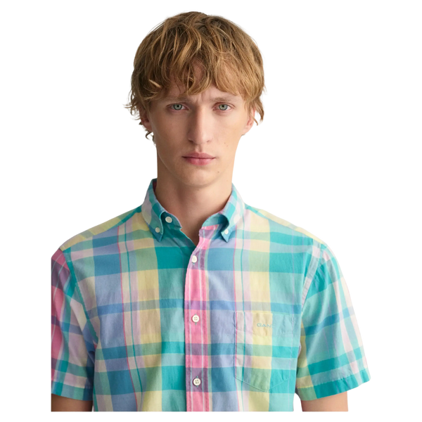 GANT Multi Check Short Sleeve Shirt for Men