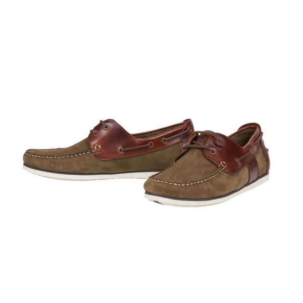 Barbour Capstan Boat Shoes for Men in Olive
