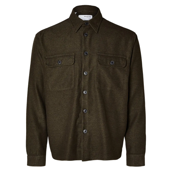 Selected Mason Twill Long Sleeve Overshirt