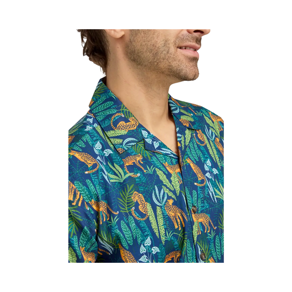 Double Two Cheetah Print Short Sleeve Shirt