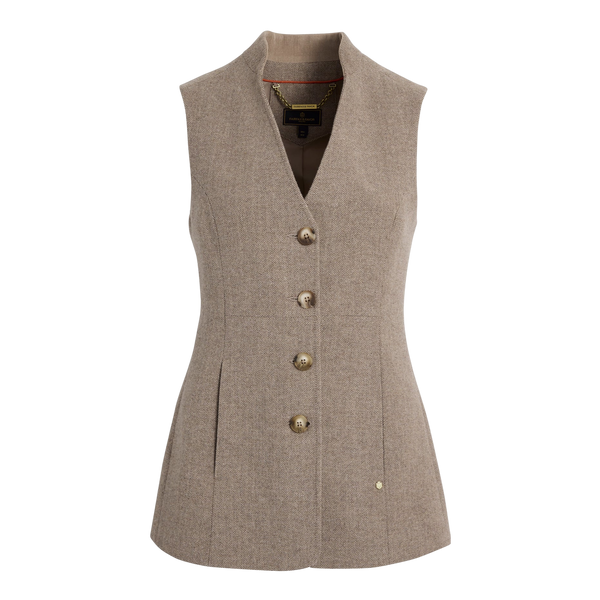 Fairfax & Favor The Eliza Single Breasted Herringbone Gilet
