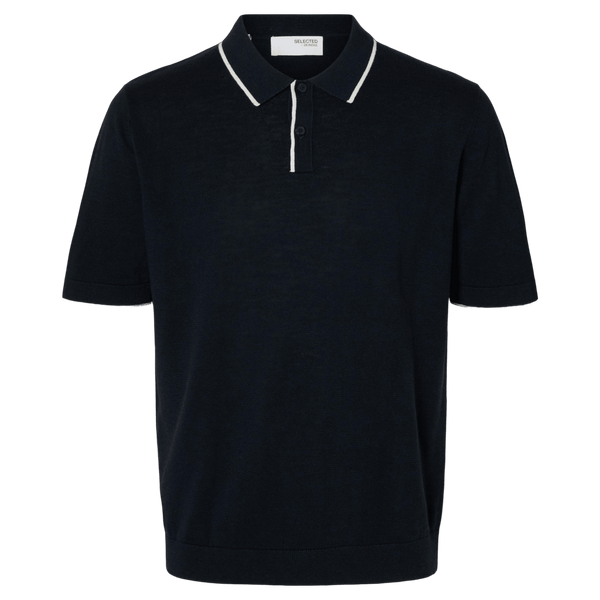 Selected Mattis Short Sleeve Knit Sun Polo