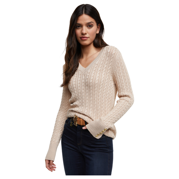 Holland Cooper Seattle V-Neck Knit Jumper for Women