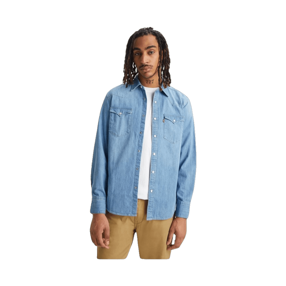 Levi's barstow western discount corduroy shirt navy