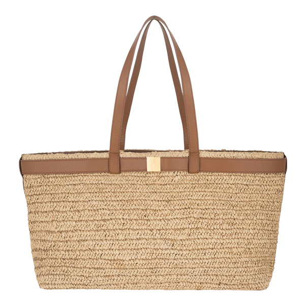 Apatchy Handbags The Esme Leather & Raffia Bag