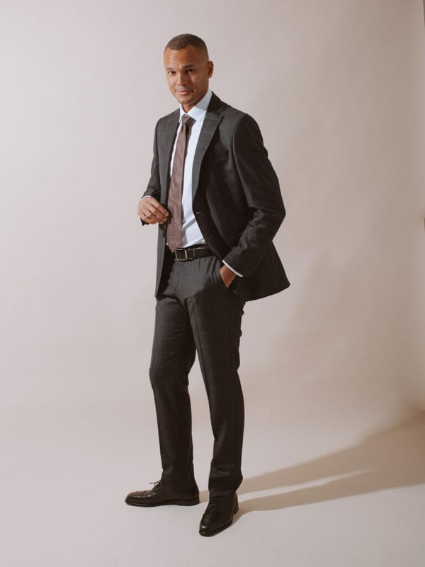 William David Premium Wool Check Suit