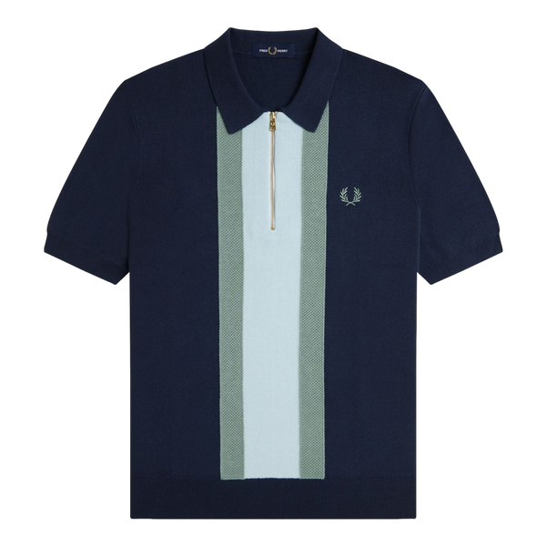 Fred Perry Textured Stripe Knitted Shirt