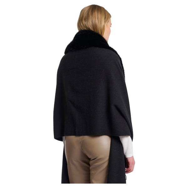 Rino & Pelle Wendy Cape With Fur Details