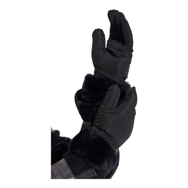 Rino & Pelle Omaire Padded Gloves With Faux Fur