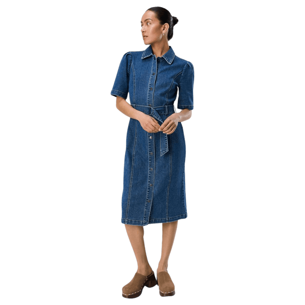 Object Carol Denim Midi Dress for Women