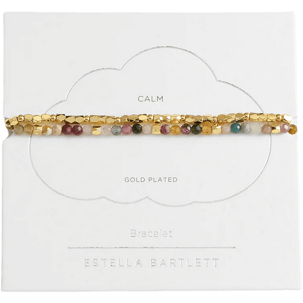 Estella Bartlett Coco Bead & Tourmaline Double Bracelet Set for Women