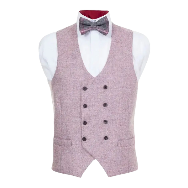 Double Breasted Waistcoat in Pink