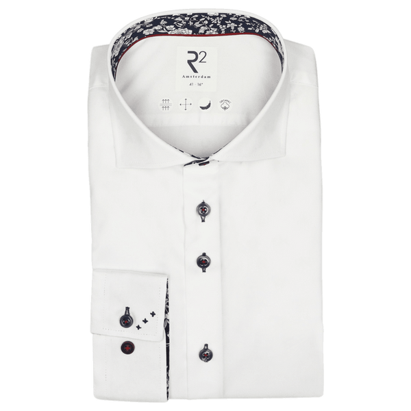 R2 Amsterdam Formal Long Sleeve Shirt With Trim for Men