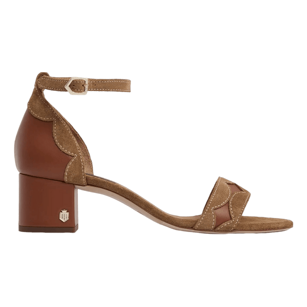 Fairfax & Favor Ohio Mid Heel Suede Sandal