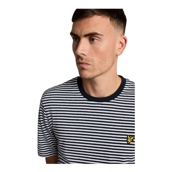 Lyle & Scott Linen Blend Breton Stripe T-Shirt