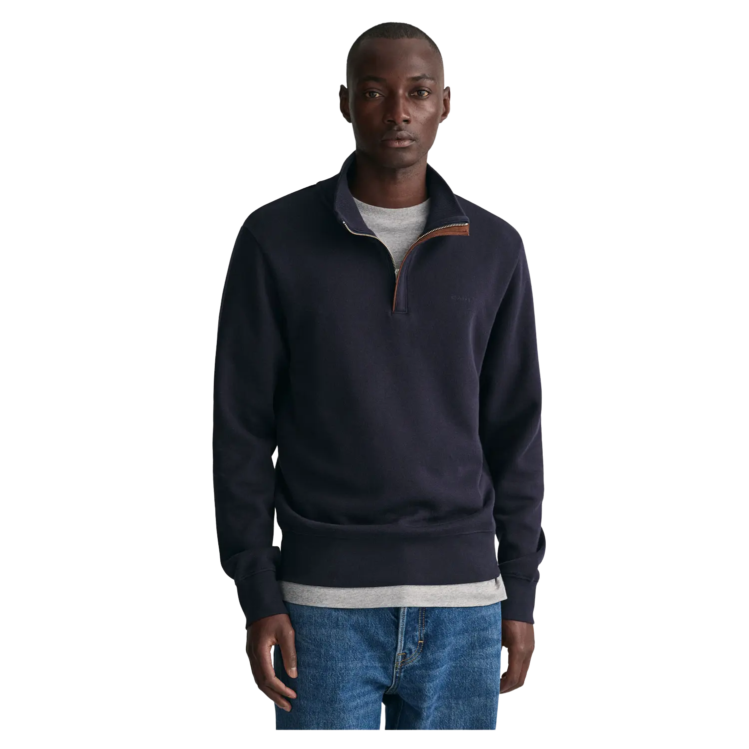 Gant sacker rib half 2025 zip sweater