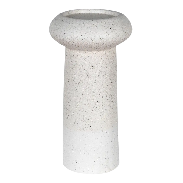 Medium Off White Speckled Ceramic Candle Holder