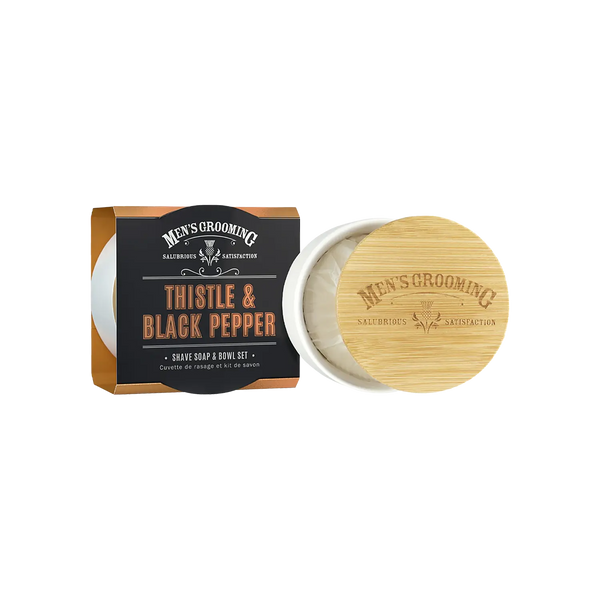 The Scottish Fine Soaps Company Thistle & Black Pepper Shave Soap In Bowl