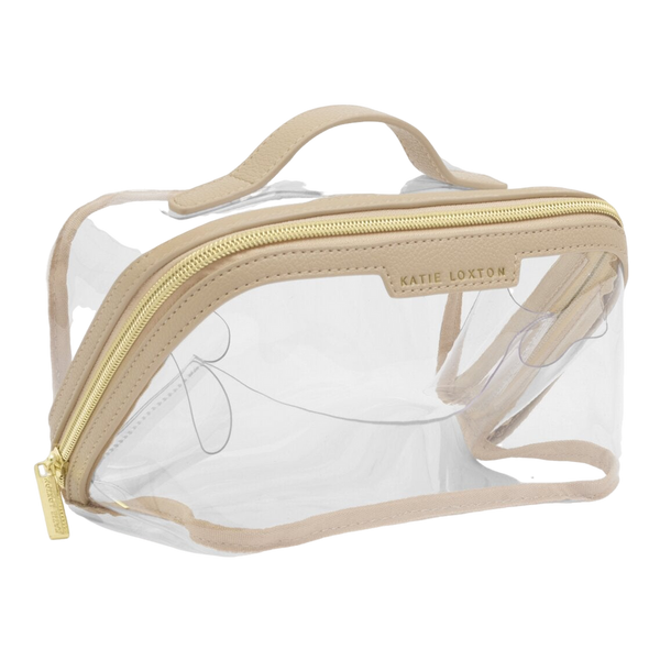 Katie Loxton Clear Make Up Bag And Wash Bag - Medium