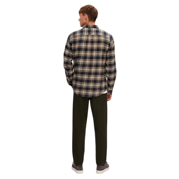 Selected Owen Checked Long Sleeve Flannel Shirt for Men