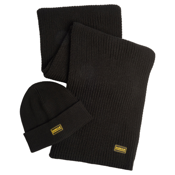 Barbour International Sweeper Legacy Beanie & Scarf Gift Set
